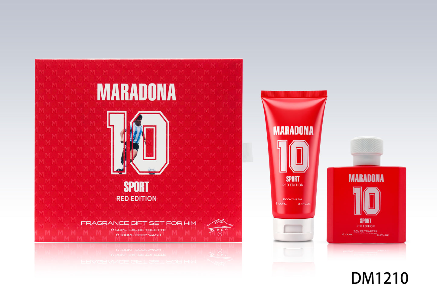 MARADONA SPORT RED EDITION GIFTSET - 50ML EAU DE TOILETTE + 100ML BODY WASH