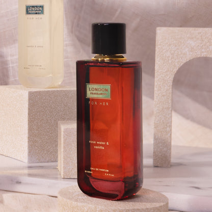 London Fragrances For Her Eau de Rose &amp; Vanille - Eau de Parfum 100ml