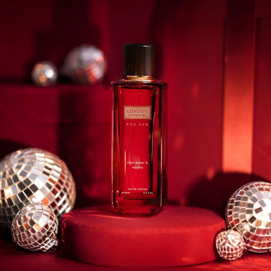 London Fragrances For Her Eau de Rose &amp; Vanille - Eau de Parfum 100ml