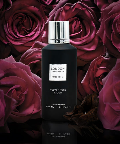 London Fragrances For Him Velvet Rose &amp; Oud - Eau de Parfum 100ml