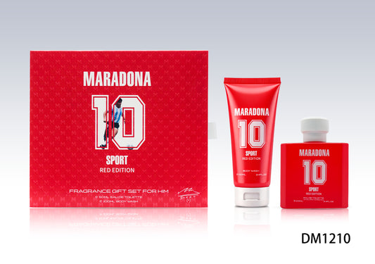MARADONA SPORT RED EDITION GIFTSET - 50ML EAU DE TOILETTE + 100ML BODY WASH